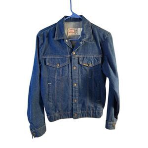 Key Saddle King Western USA size 16 youth Blue Jean Jacket (paper tag)‎ rn#17754
